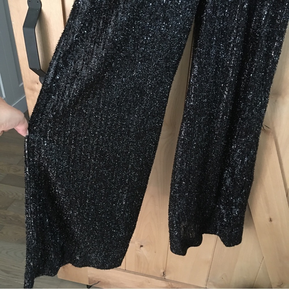 ANTHROPOLOGIE MAEVE Disco Jumpsuit Black Size 6 - Picture 9 of 11